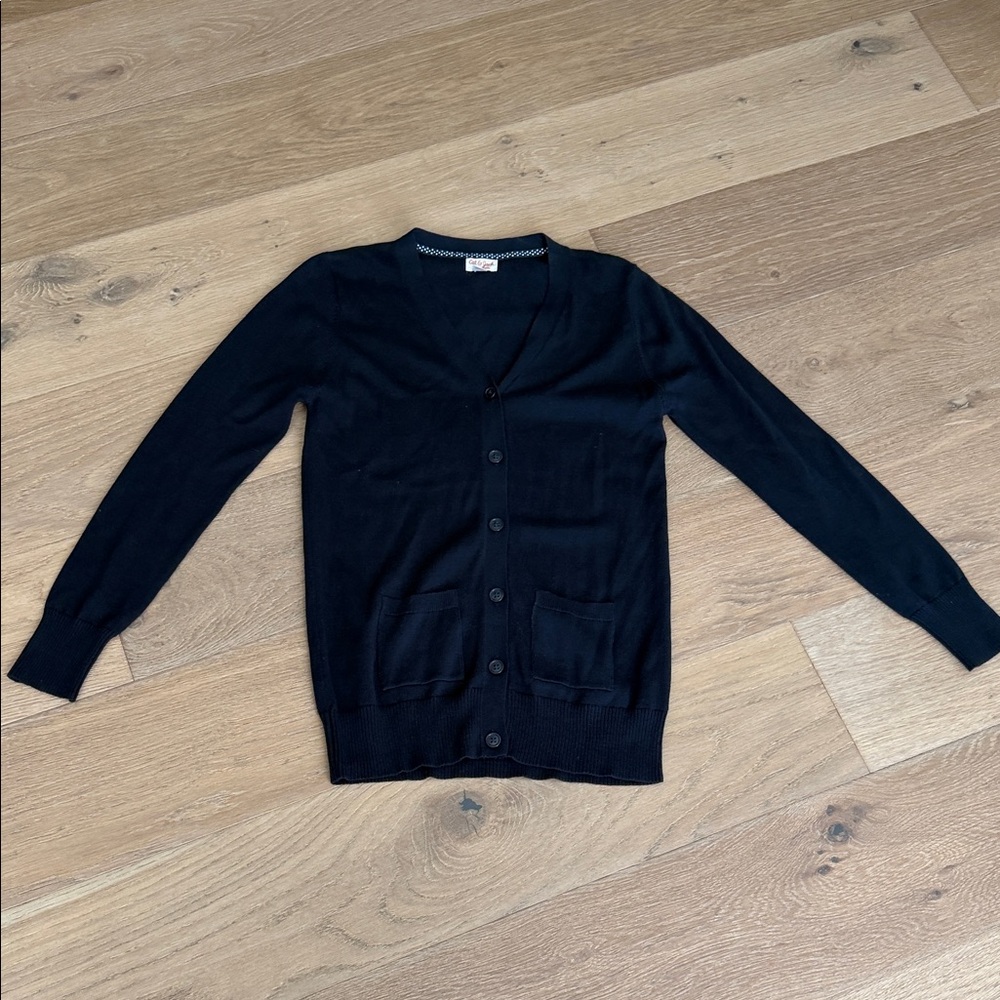 Cat & Jack Navy Blue Girls V-Neck Button-Up Cardigan